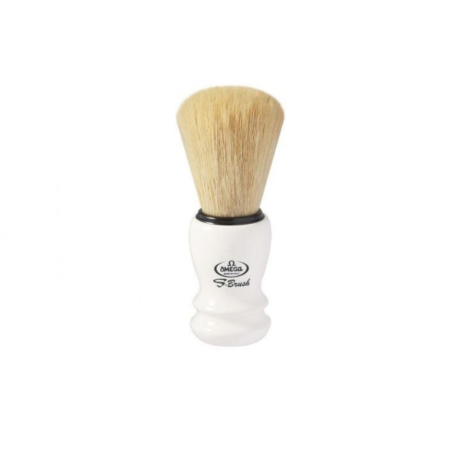 Pędzel do golenia Omega S-Brush S 10108 syntetyczny Biały
