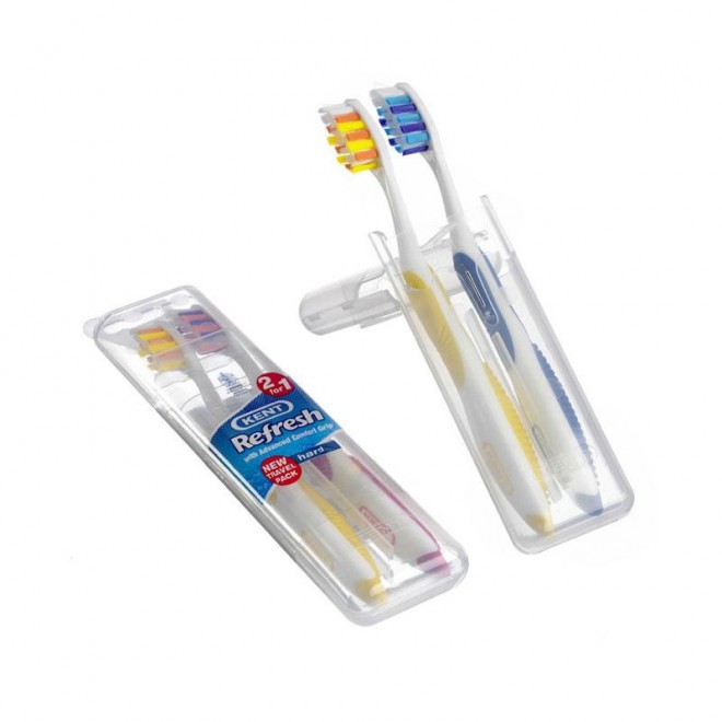 WYGODNY DWUPAK SZCZOTECZEK DO ZĘBÓW Kent Tn Refresh Twinpack Medium (Średnia Twardość )