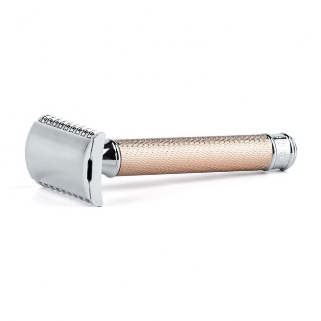 Maszynka do golenia na żyletki Muhle R41 Rosegold Traditional Razor Open Comb