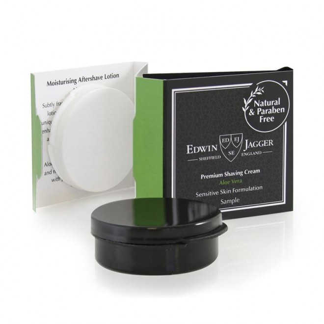 Zestaw testerów Edwin Jagger Aloe Vera Shaving Sample Pot