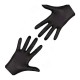 Rękawice nitrylowe bez pudru Mercator Nitrylex Czarne Protective Gloves rozmiar L