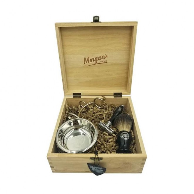 Zestaw do golenia Morgan's Luxury Shave Gift Set in Wooden Box
