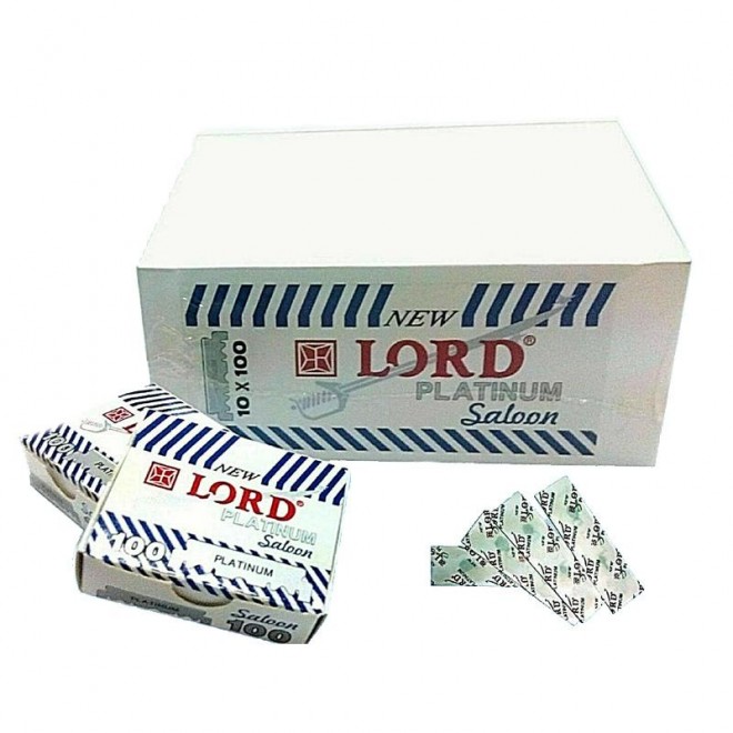 Połówki żyletek Lord 10x100 Platinum Saloon 1000 szt