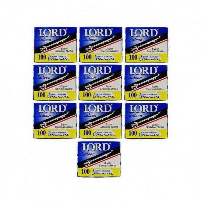 Połówki żyletek Lord 10x100 Singel Edge Razor Blades 1000 szt