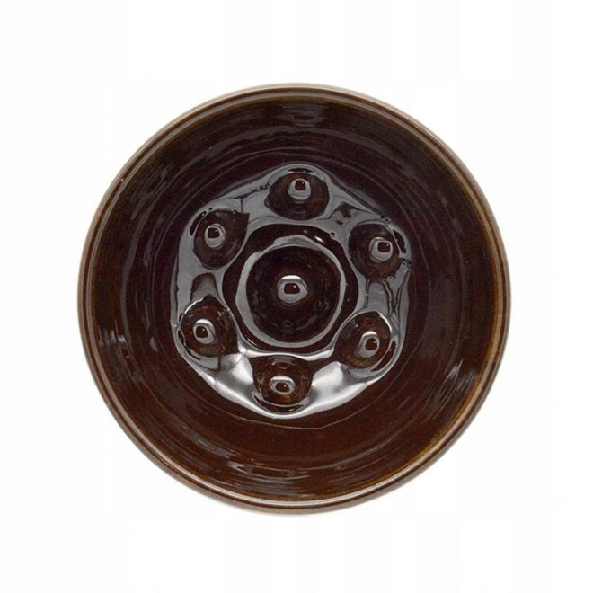 Ceramiczna miska do golenia brązowa