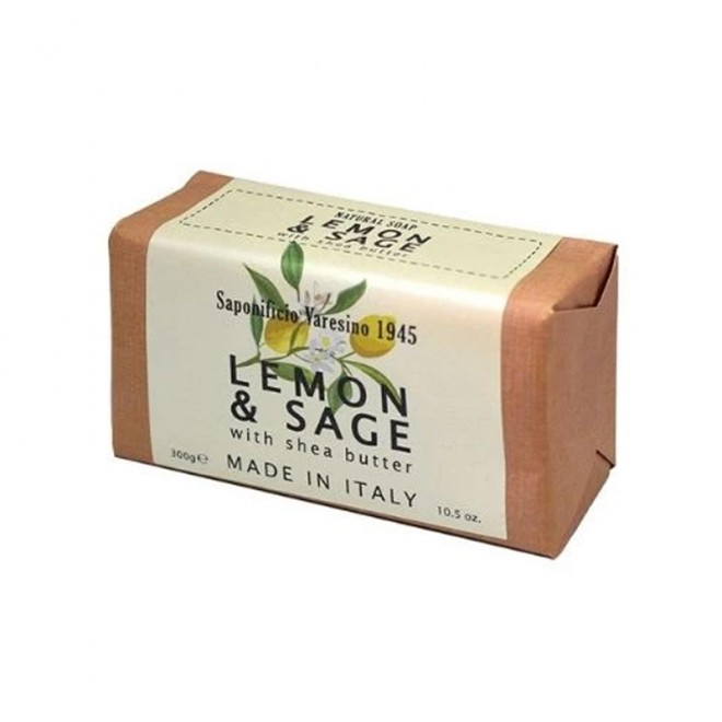 Mydło do ciała Saponificio Varesino Lemon and Sage Bar Soap 300 g