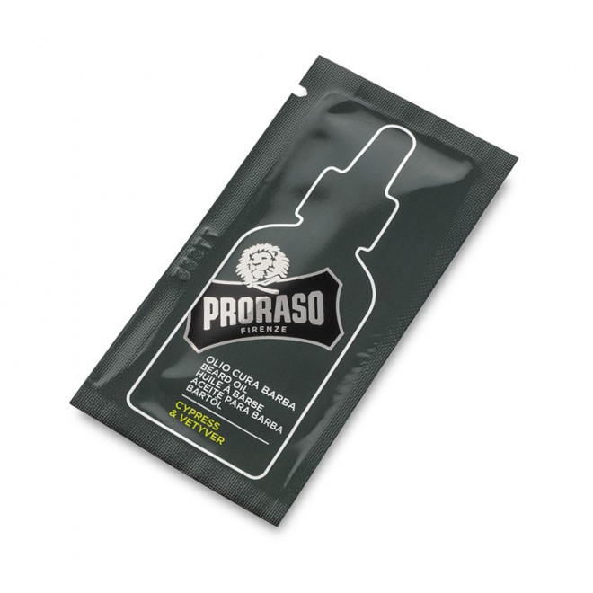 Tester olejku do brody Proraso Cypress and Vetyver Beard Oil 3 ml