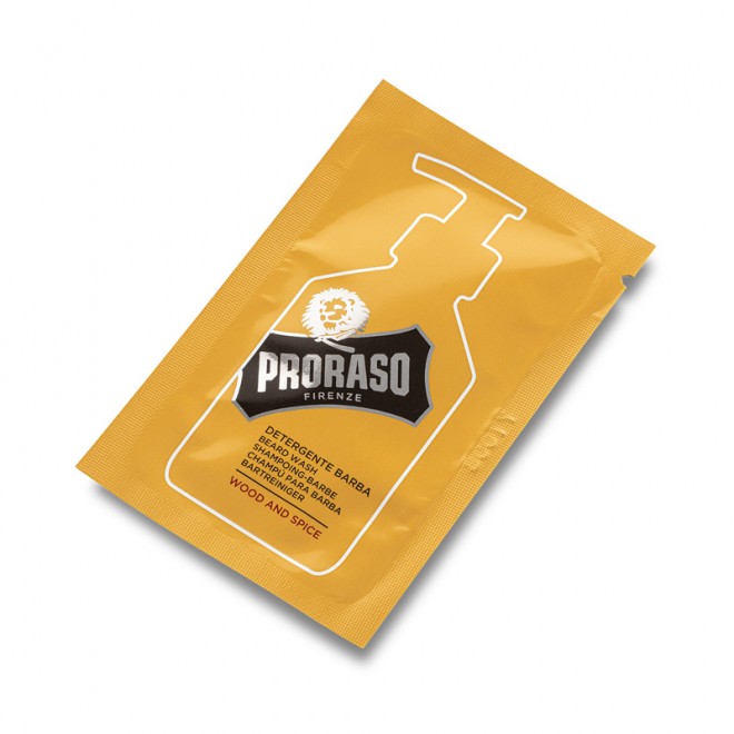 Tester szamponu do brody бороди Proraso Wood and Spice Beard Shampoo 4 ml