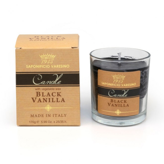 Świeca zapachowa Saponificio Varesino Candle Black Vanilla 170 g