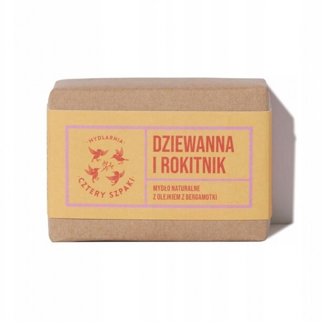 Mydło Cztery Szpaki Dziewanna i Rokitnik z olejkiem z Bergamotki 110 g