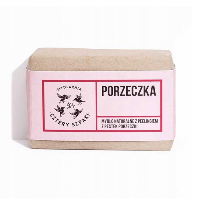 Mydło w kostce Cztery Szpaki Porzeczka peelingujące 110 g