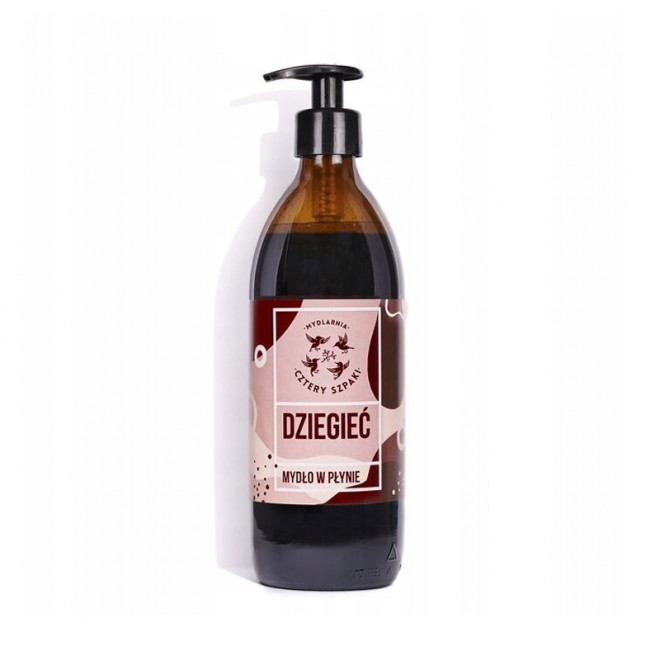 Mydło w plynie dziegieć brzozowy Cztery Szpaki 500g