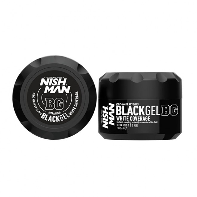Żel odsiwiacz do włosów Nishman Black Gel White Coverage 300 ml