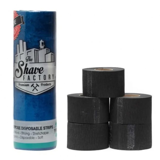 Papierowe kołnierzyki do strzyżenia Shave Factory Multipurpose Disposable Strips Black 5*100 Szt