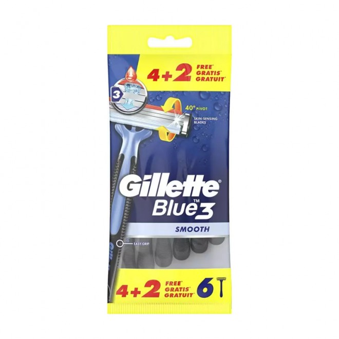Maszynki jednorazowe Gillette Blue 3 Smooth 6 szt.