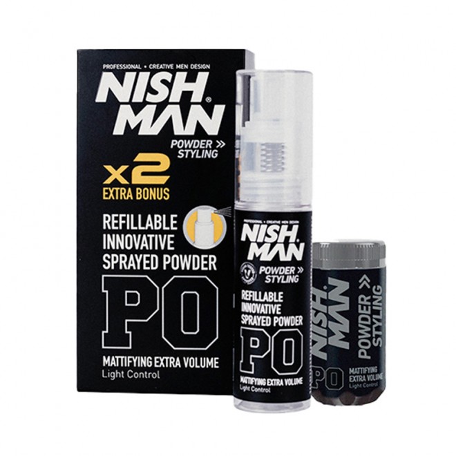 Puder do stylizacji włosów Nishman Powder hair styling 20g+20g P0 refilable