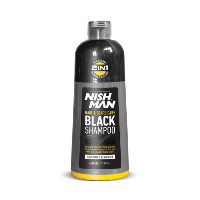 Szampon do włosów i brody Nishman Hair & Beard Black Shampoo 400ml