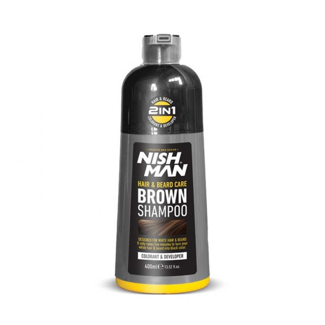 Szampon do włosów i brody Nishman Hair & Beard Brown Shampoo 400ml
