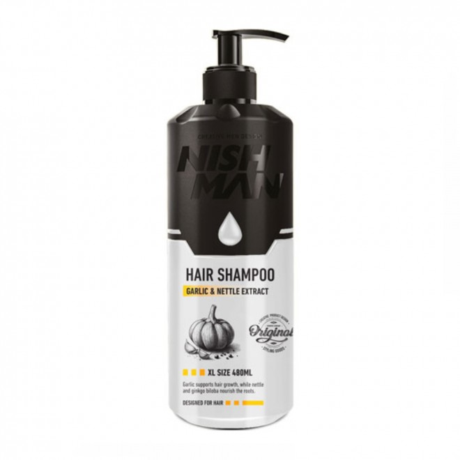 Szampon do włosów Nishman Shampoo Garlic & Nettle Scented 480ml