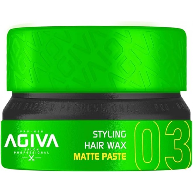 Wosk-pasta matowa do stylizacji do włosów Agiva Hair wax matte paste 03 green 155ml