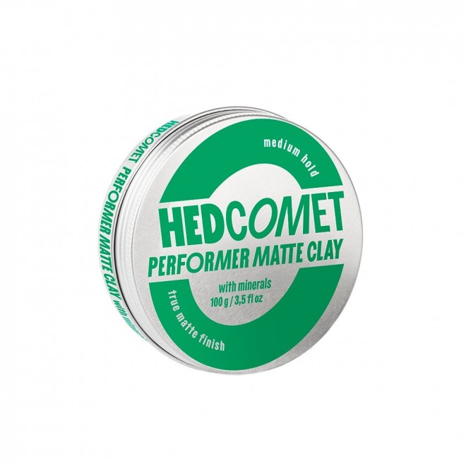 Hedcomet PERFORMER MATTE CLAY 100 g – matowa pomada do włosów z minerałami, średni chwyt, zwiększa objętość i teksturę