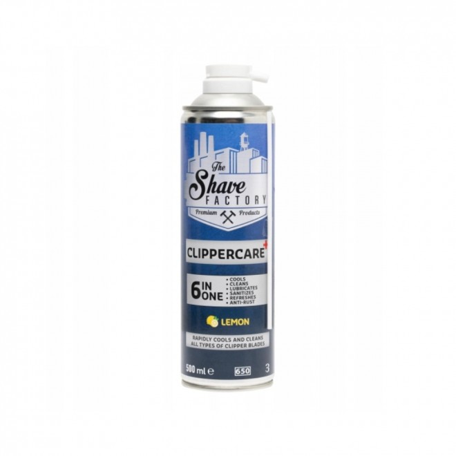 The Shave Factory Clippercare Spray 6in1 500 ml – spray do maszynek 6w1 | czyści, chłodzi, smaruje i chroni ostrza