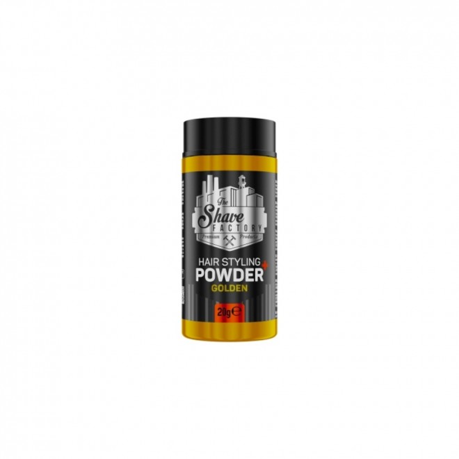 The Shave Factory Powder Golden 20 g – Puder do stylizacji włosów | matowe wykończenie, średni chwyt, objętość i tekstura dla wszystkich typów włosów | BARBERCOMPANY