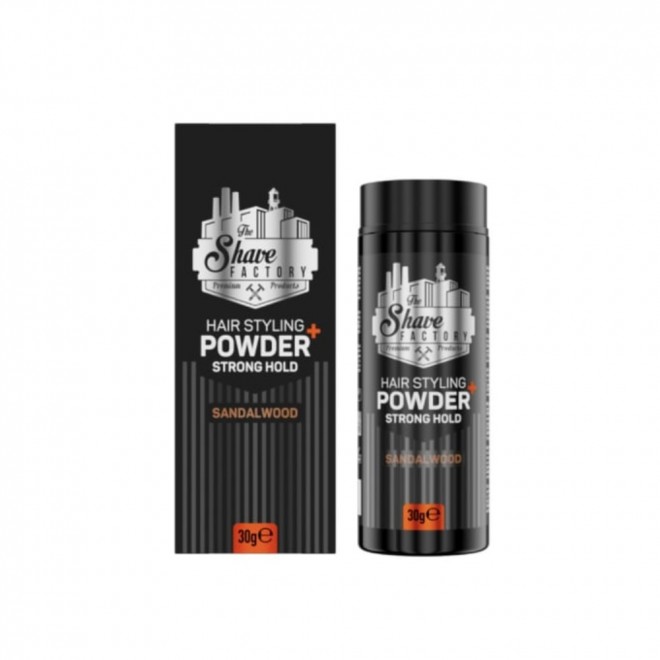 The Shave Factory Powder Strong Hold 30 g – Puder do stylizacji włosów | mocny chwyt, matowe wykończenie, uniesienie u nasady i efekt zagęszczenia | BARBERCOMPANY