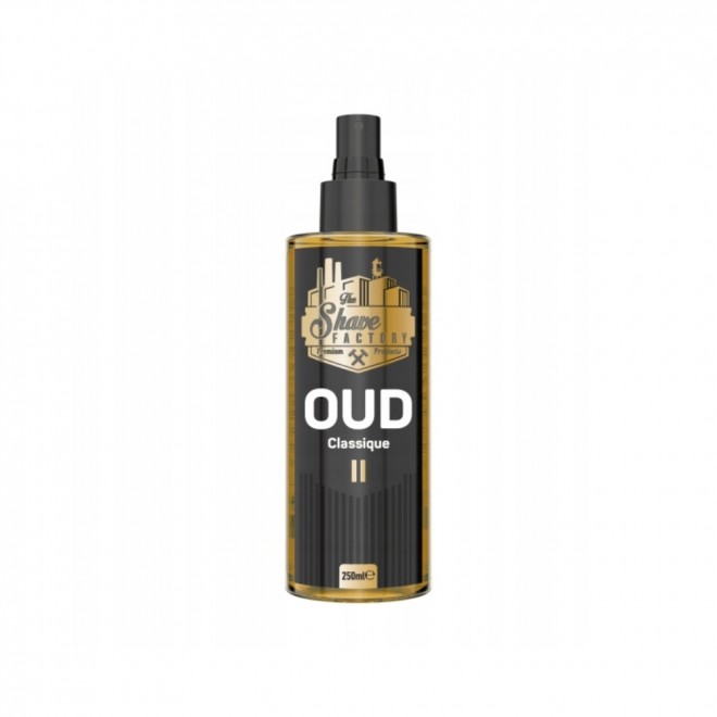 The Shave Factory Oud Classique 250 ml — woda po goleniu Oud Classique — elegancka, drzewna i ambrowa kompozycja dla mężczyzn | tonizacja i ukojenie skóry