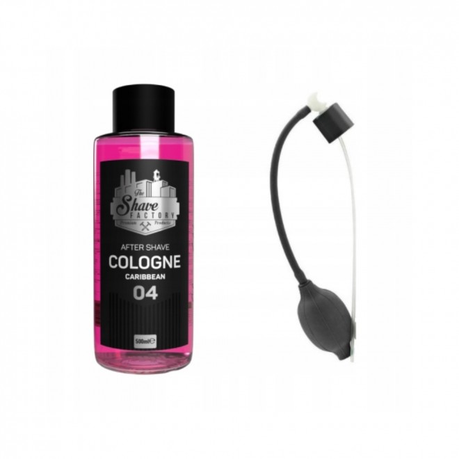 The Shave Factory 04 Caribbean 500 ml — woda po goleniu 04 Caribbean — tropikalna, świeża i energetyzująca kompozycja | tonizacja i ukojenie skóry