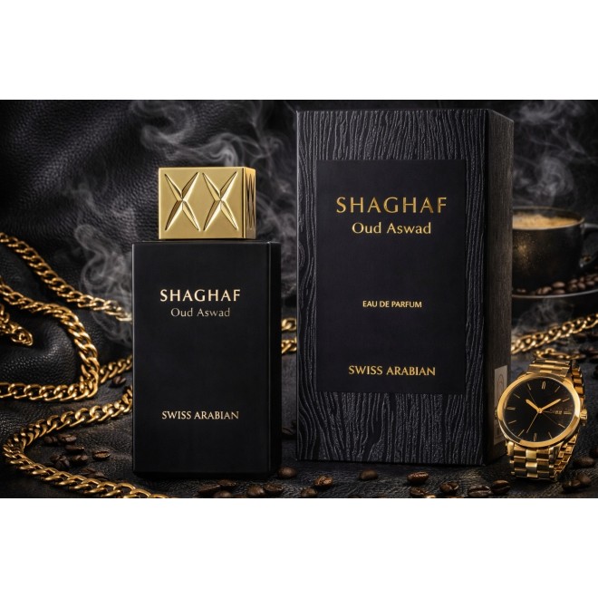 Swiss Arabian Shaghaf Oud Aswad 75 ml — woda perfumowana EDP unisex o intensywnym, orientalno-drzewnym charakterze