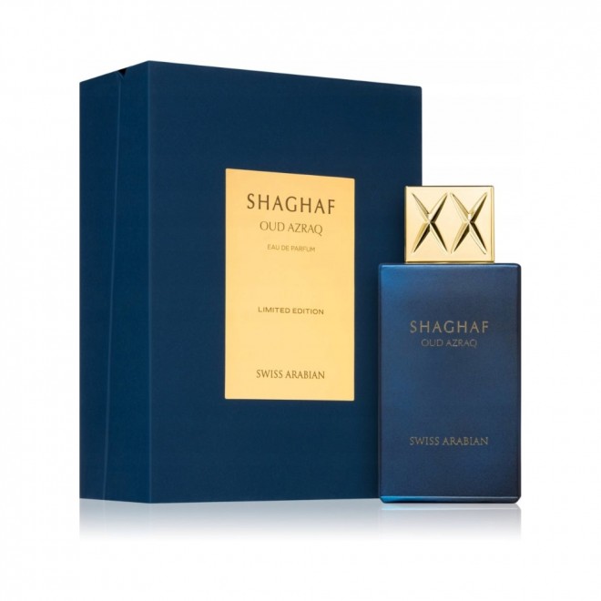 Woda perfumowana SWISS ARABIAN SHAGHAF OUD AZRAQ 985 75 ml – orientalny oud, miód i wanilia | intensywny, luksusowy zapach