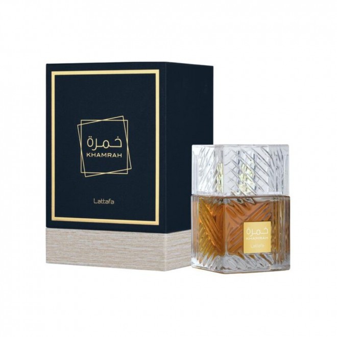 Perfumy unisex Lattafa Khamrah EDP 100 ml – orientalno‑waniliowy zapach z przyprawami i praliną