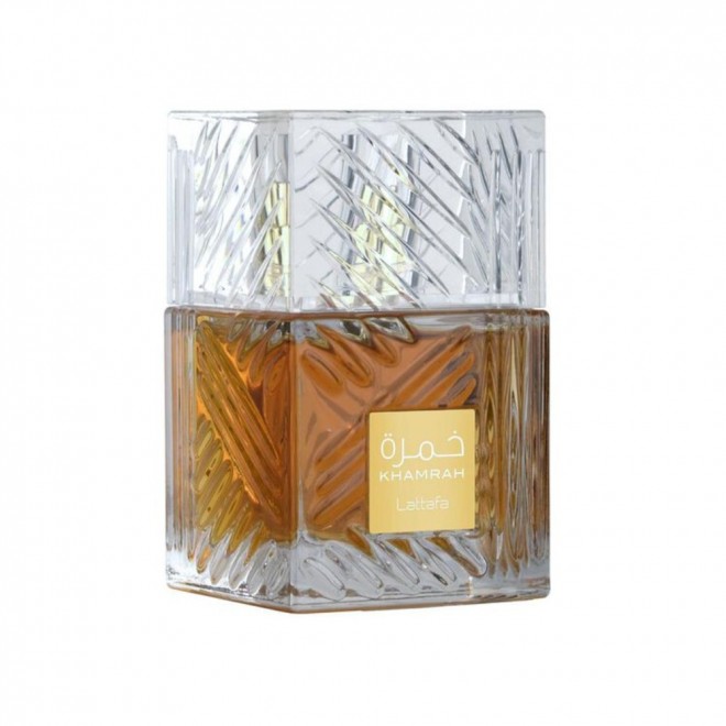 Perfumy unisex Lattafa Khamrah EDP 100 ml – orientalno‑waniliowy zapach z przyprawami i praliną
