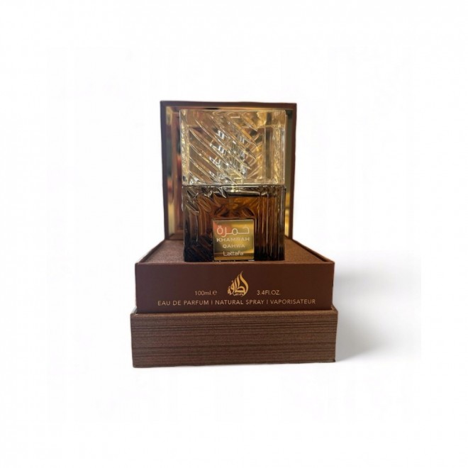 Perfumy unisex Lattafa Khamrah Qahwa EDP 100 ml – kawa arabica, wanilia i korzenne przyprawy