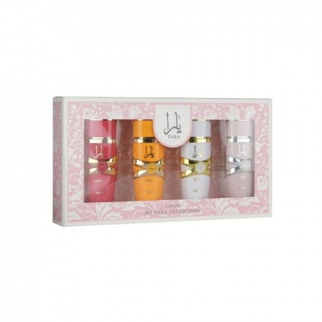 Lattafa My Yara Collection – zestaw prezentowy damskich wód perfumowanych 4x25 ml | 4 mini flakony do torebki, idealne na prezent