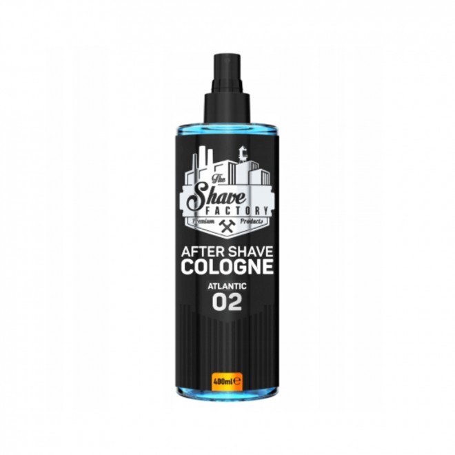 The Shave Factory Atlantic 02 400 ml – woda kolońska po goleniu (after shave) w sprayu | cytrusowo-wodne nuty z drzewnym finiszem