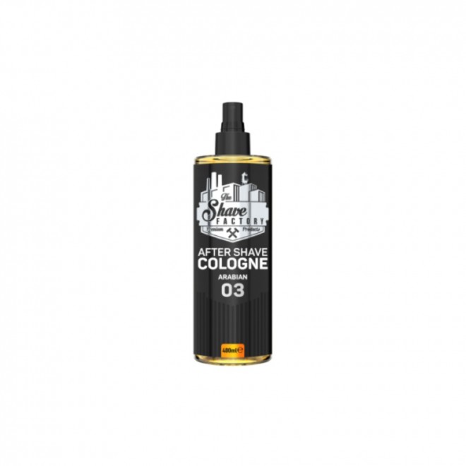 The Shave Factory Arabian 03 — Perfumowana woda kolońska po goleniu 400 ml — orientalna, drzewna i skórzana kompozycja | długotrwały zapach