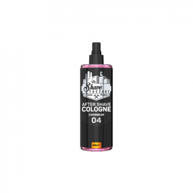 The Shave Factory Caribbean 04 — Perfumowana woda kolońska po goleniu 400 ml — świeża, tropikalna kompozycja | długotrwały zapach