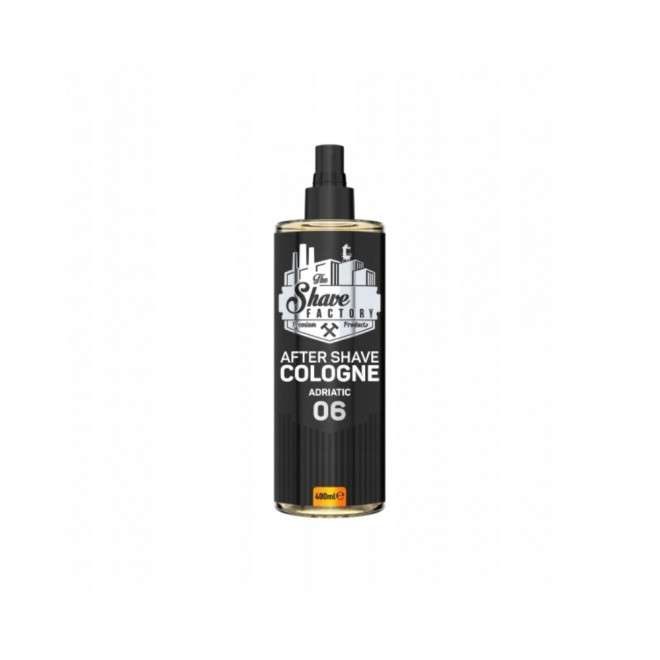 The Shave Factory Adriatic 06 — Perfumowana woda kolońska po goleniu 400 ml — świeży, adriatycki aromat | łagodząca pielęgnacja po goleniu