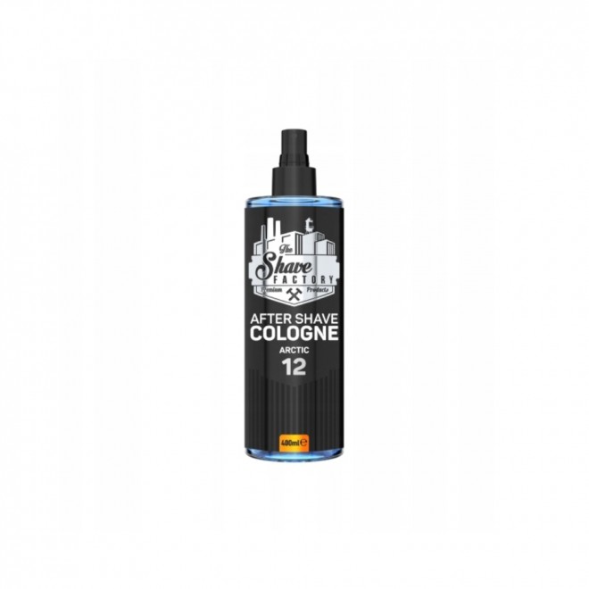 The Shave Factory Arctic 12 – woda kolońska po goleniu 400 ml | chłodzący mentolowo‑morski akord z drzewnym finiszem