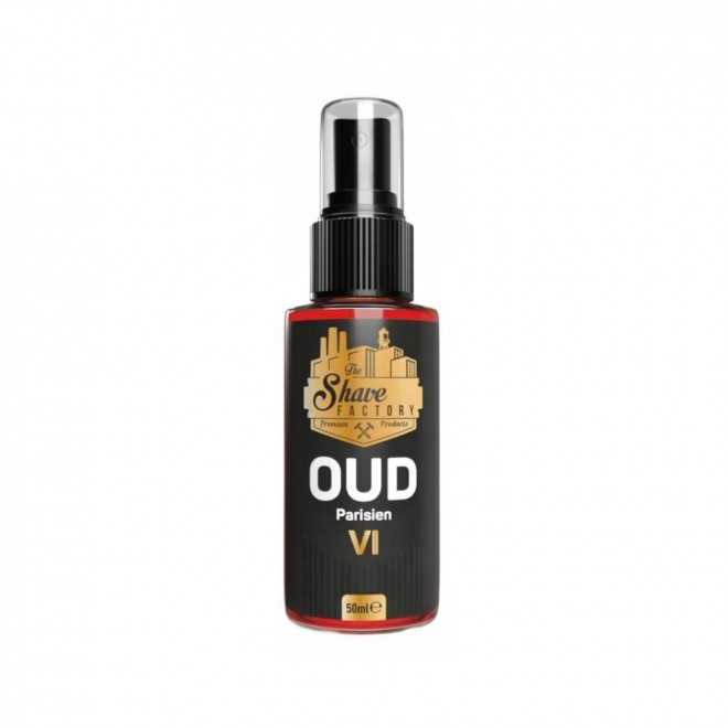 The Shave Factory OUD 50 ml Parisien – woda kolońska po goleniu | elegancki oud z różanym i drzewnym finiszem