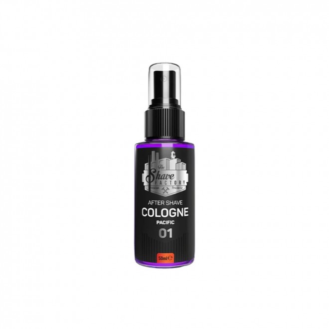 Woda kolońska po goleniu The Shave Factory Pacific No.01 50 ml – orzeźwiająca, morska świeżość | spray z nutami cytrusów, geranium i drzewnymi akordami | łagodzi i pielęgnuje skórę