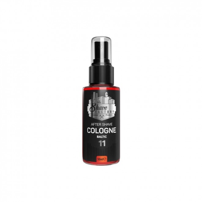 Woda kolońska po goleniu The Shave Factory Baltic No.11 50 ml – przyjemnie gorzki, męski zapach bałtycki | szafran, jaśmin, ambrowe drewno, ambra szara i żywica jodłowa | łagodzi skórę i zapewnia długotrwałą świeżość