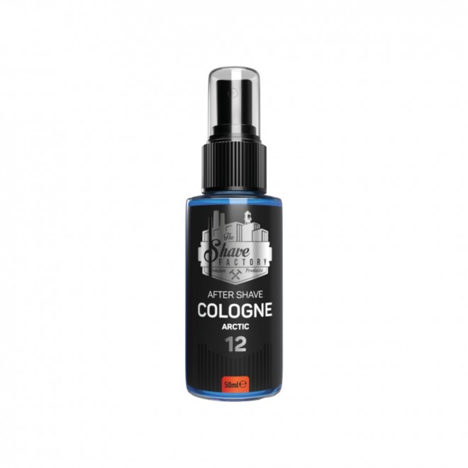 Woda kolońska po goleniu The Shave Factory Arctic No.12 50 ml – orzeźwiający, świeży i sportowy zapach arktyczny | bergamotka, cytryna, mięta, pieprz różowy, kadzidło, wetiwer i drzewo sandałowe | chłodzi, łagodzi skórę i daje męską świeżość