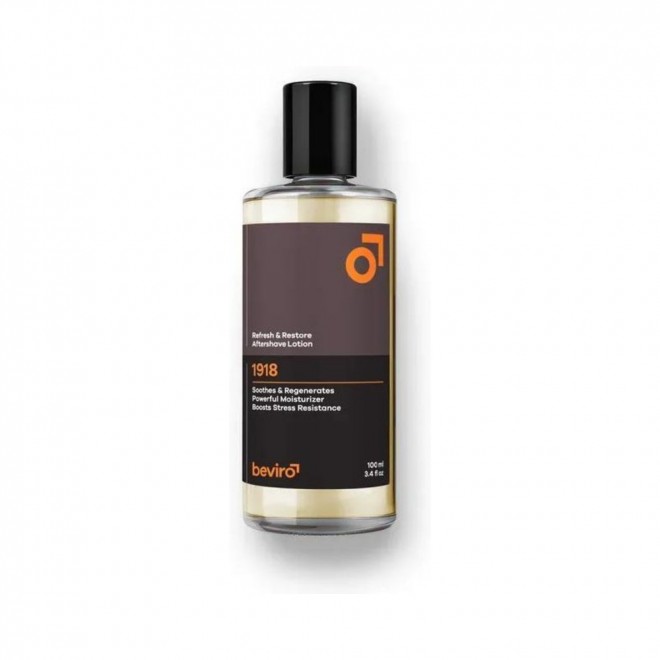 Woda po goleniu Beviro Refresh & Restore Aftershave Lotion 1918 100 ml – łagodna pielęgnacja po goleniu i klasyczny, przyprawowy zapach