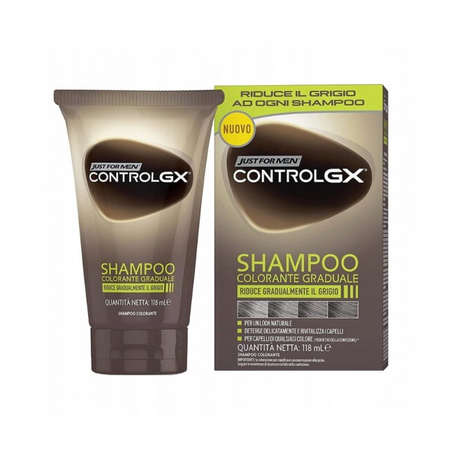 Szampon do Włosów Redukcja siwizny Just For Men ControlGX 118 ml – stopniowe ograniczanie siwizny i naturalny efekt