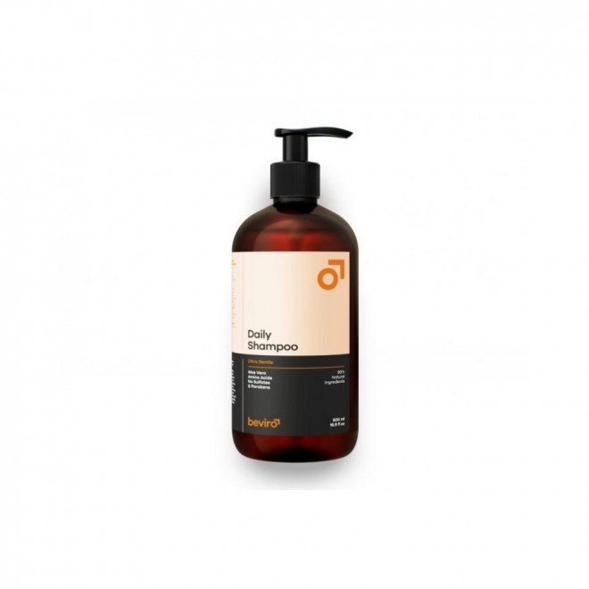 Beviro Daily Shampoo 500 ml – naturalny szampon do codziennego mycia | 99% składników naturalnych, bez siarczanów i parabenów