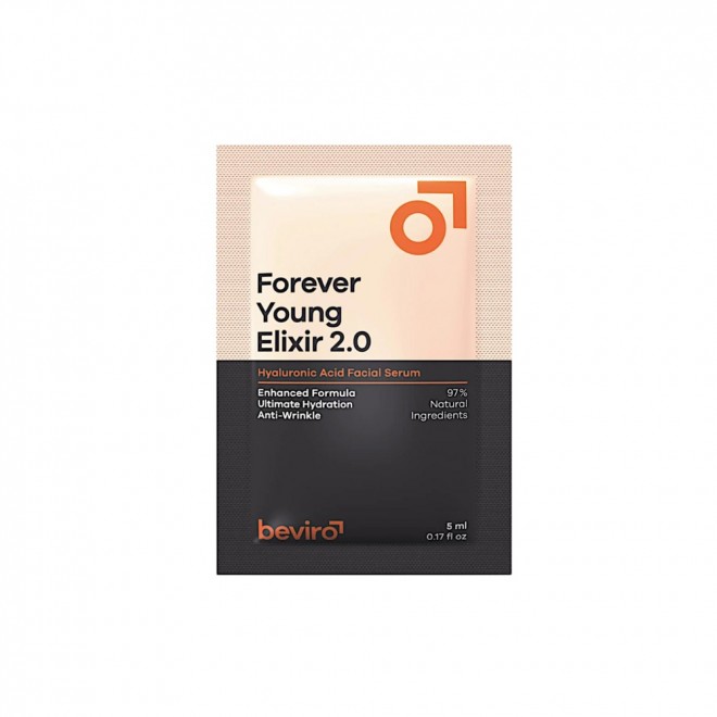 Beviro Forever Young Elixir 2.0 5 ml – serum z kwasem hialuronowym | intensywne nawilżenie i wsparcie przeciw oznakom starzenia