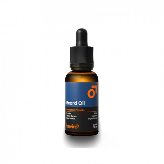Olejek do brody Beviro Honkatonk Vanilla 30 ml – pielęgnacja brody, ukojenie skóry i słodki waniliowy zapach